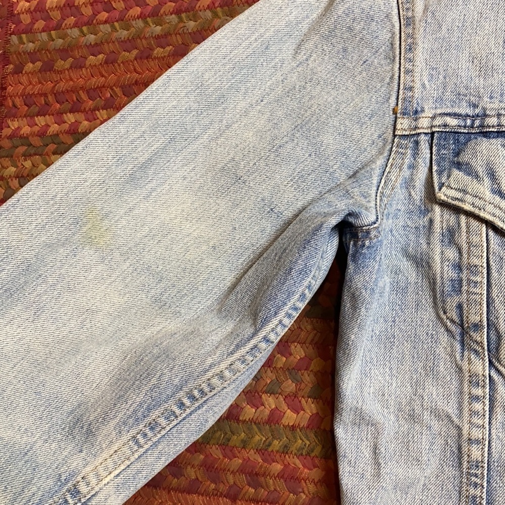 RARE VINTAGE DISTRESSED LEVIS TRUCKER JACKET WELL WORN AGED ONE OF A KIND OF - Picture 3 of 10